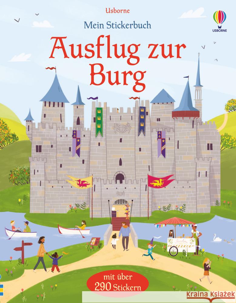 Mein Stickerbuch: Ausflug zur Burg Wheatley, Abigail 9781789416633 Usborne Verlag - książka