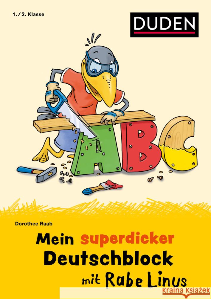 Mein superdicker Deutschblock mit Rabe Linus Raab, Dorothee 9783411720071 Duden - książka