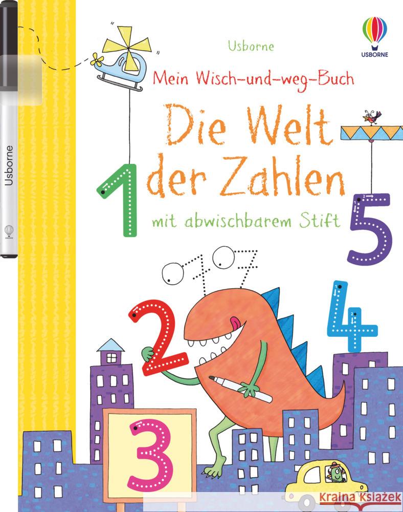 Mein Wisch-und-weg-Buch: Die Welt der Zahlen Greenwell, Jessica 9781789416855 Usborne Verlag - książka