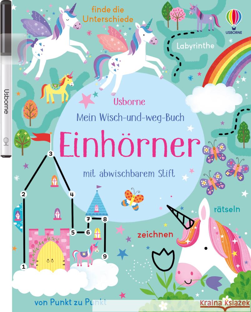 Mein Wisch-und-weg-Buch: Einhörner Robson, Kirsteen 9781789417685 Usborne Verlag - książka