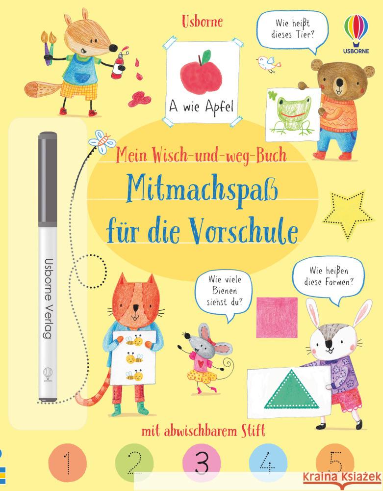 Mein Wisch-und-weg-Buch: Mitmachspaß für die Vorschule Bathie, Holly 9781789414844 Usborne Verlag - książka