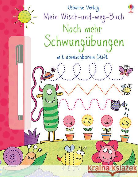 Mein Wisch-und-weg-Buch, Noch mehr Schwungübungen Wood, Hannah 9781782324157 Usborne Verlag - książka