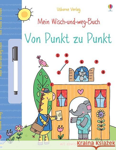 Mein Wisch-und-weg-Buch, Von Punkt zu Punkt Greenwell, Jessica 9781782320456 Usborne Verlag - książka