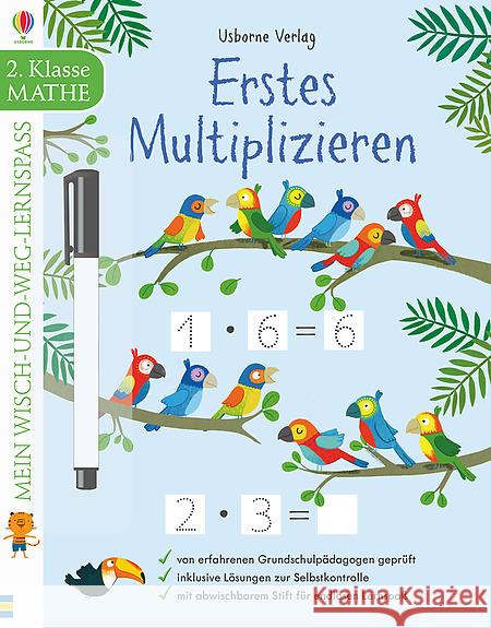 Mein Wisch-und-weg-Lernspaß: Erstes Multiplizieren : 2. Klasse Mathe. Mit abwischbarem Stift Bathie, Holly 9781782327837 Usborne Verlag - książka