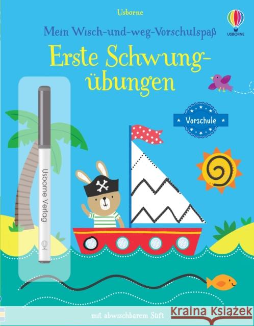 Mein Wisch-und-weg-Vorschulspaß: Erste Schwungübungen Greenwell, Jessica 9781789414707 Usborne Verlag - książka