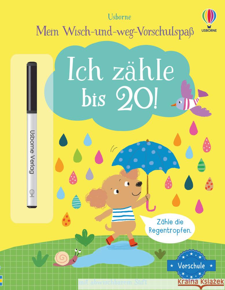 Mein Wisch-und-weg-Vorschulspaß: Ich zähle bis 20! Greenwell, Jessica 9781789415322 Usborne Verlag - książka