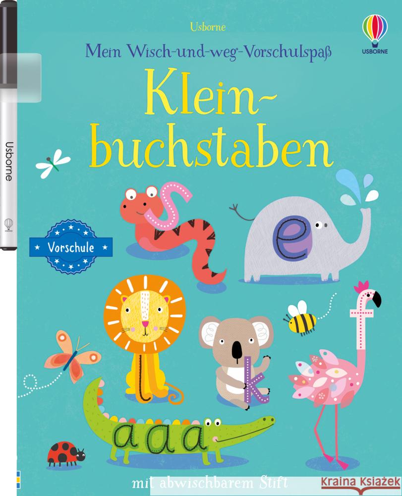 Mein Wisch-und-weg-Vorschulspaß: Kleinbuchstaben Greenwell, Jessica 9781789417777 Usborne Verlag - książka