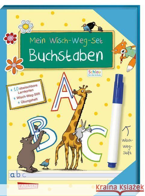 Mein Wisch-Weg-Set: Buchstaben : 10 abwischbare Lernkarten, Wisch-Weg-Stift und Übungsheft Mildner, Christine 9783551189929 Carlsen - książka