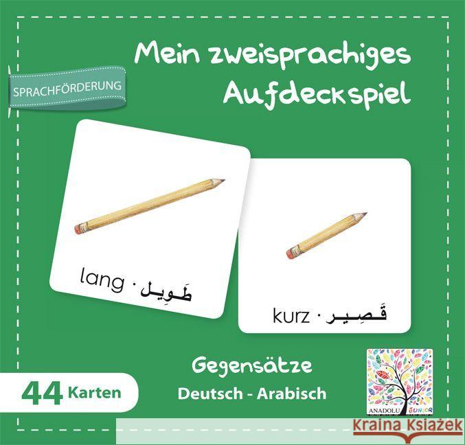 Mein zweisprachiges Aufdeckspiel , Gegensätze, Deutsch-Arabisch (Kinderspiel)  9783861215721 Schulbuchverlag Anadolu - książka
