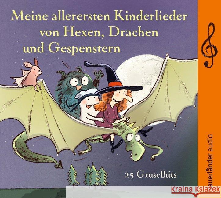 Meine allerersten Kinderlieder von Hexen, Drachen und Gespenstern, 1 Audio-CD : 25 Gruselhits, Musikdarbietung/Musical/Oper Geiling, Toni; Grünschnabel; Hoffmann, Klaus W. 9783839849576 Argon Sauerländer Audio - książka