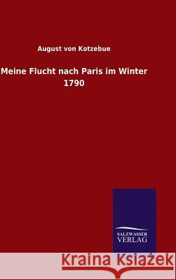 Meine Flucht nach Paris im Winter 1790 August Von Kotzebue 9783846066041 Salzwasser-Verlag Gmbh - książka