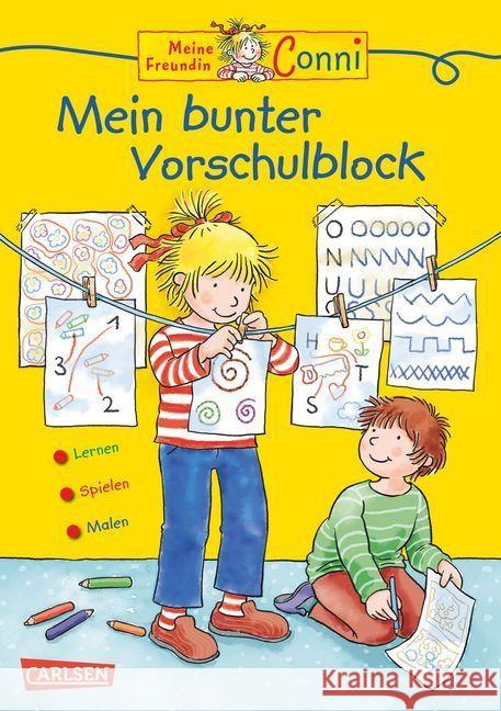 Meine Freundin Conni, Mein bunter Vorschulblock : Lernen - Spielen - Malen Rahlff, Ruth 9783551182647 Carlsen - książka