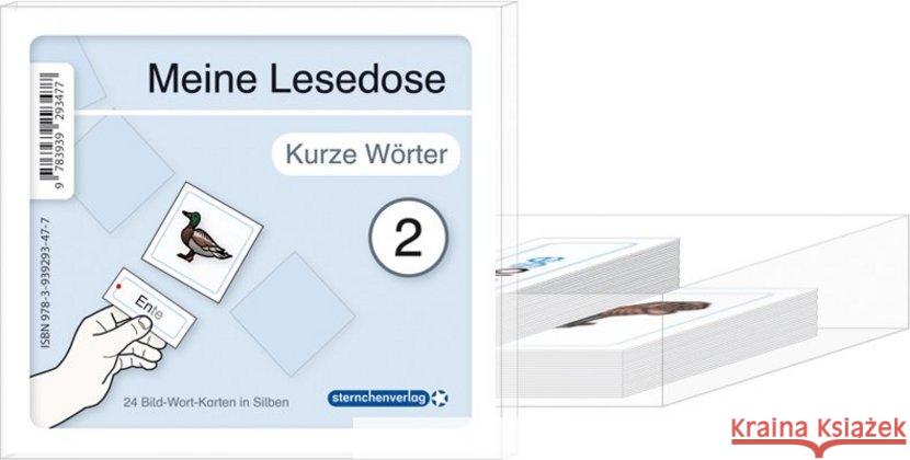 Meine Lesedose 2 - Kurze Wörter : 24 Bild-Wort-Karten in Silben  9783939293477 Sternchenverlag - książka