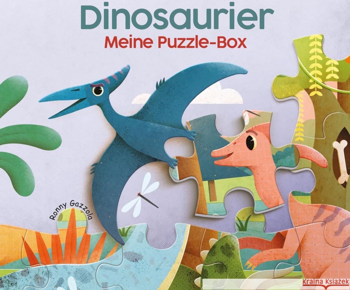 Meine Puzzle-Box: Dinosaurier  9788863124842 White Star - książka