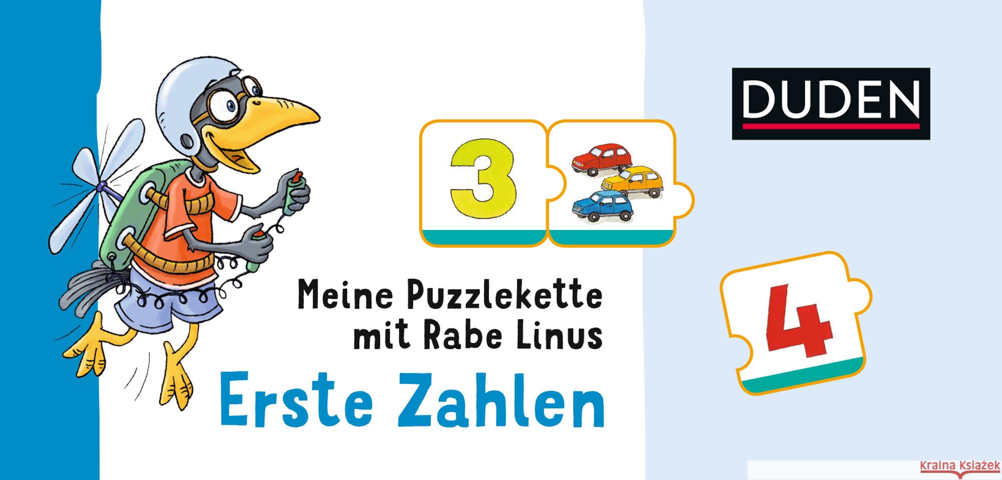 Meine Puzzlekette mit Rabe Linus - Erste Zahlen VE/3 Raab, Dorothee 9783411770885 Duden - książka