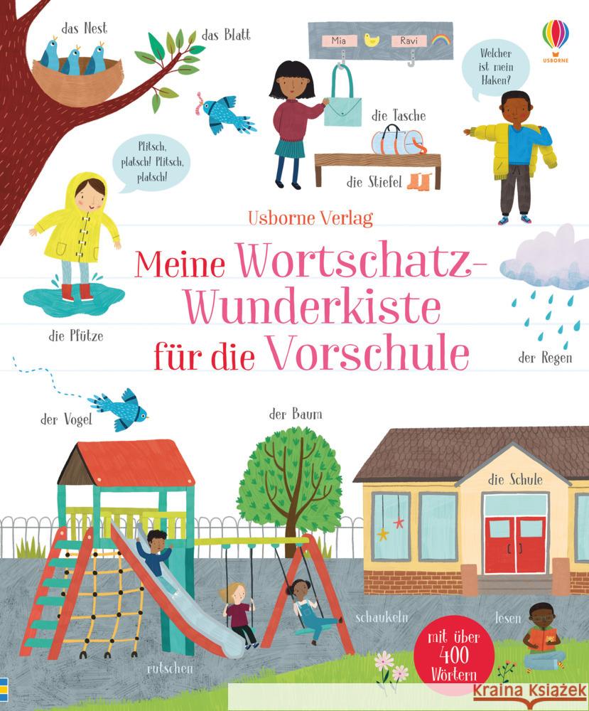 Meine Wortschatz-Wunderkiste für die Vorschule : mit über 400 Wörtern Brooks, Felicity 9781789413557 Usborne Verlag - książka