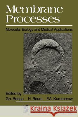 Membrane Processes: Molecular Biology and Medical Applications Benga, G. 9781461382768 Springer - książka