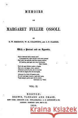 Memoirs of Margaret Fuller Ossoli Ralph Waldo Emerson 9781534683303 Createspace Independent Publishing Platform - książka