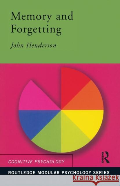 Memory and Forgetting John Henderson 9780415186520 Routledge - książka