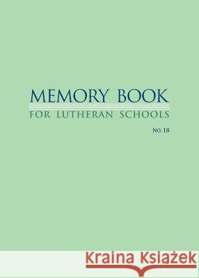 Memory Book For Lutheran Schools Kramer, William a. 9780570006947 Concordia Publishing House - książka