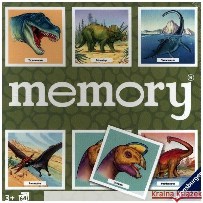 memory® Dinosaurier (Kinderspiel) Hurter, William H. 4005556209248 Ravensburger Spieleverlag - książka