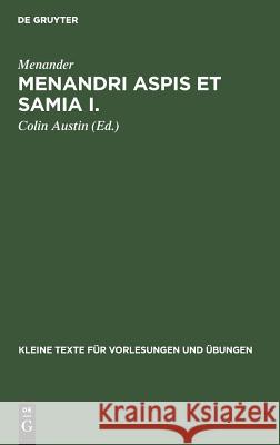 Menandri Aspis et Samia I. Menander 9783110013061 De Gruyter - książka