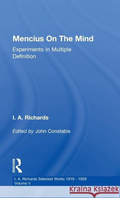 Mencius On The Mind: Experiments in Multiple Definition Constable, John 9780415217361 Routledge - książka