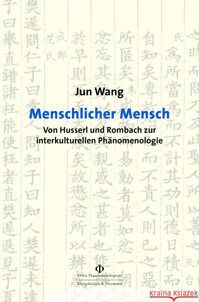 Menschlicher Mensch Wang, Jun 9783826075148 Königshausen & Neumann - książka