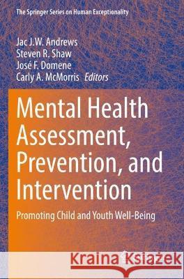 Mental Health Assessment, Prevention, and Intervention  9783030972103 Springer International Publishing - książka