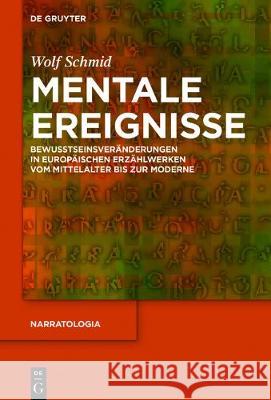 Mentale Ereignisse Schmid, Wolf 9783110537055 De Gruyter - książka