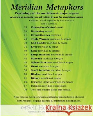 Meridian Metaphors: Psychology of the meridians and major organs Dickson Mss, Bruce 9781449953256 Createspace - książka