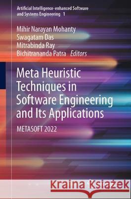 Meta Heuristic Techniques in Software Engineering and Its Applications  9783031117695 Springer International Publishing - książka