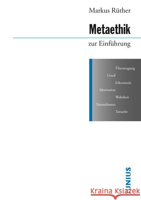 Metaethik zur Einführung Rüther, Markus 9783885067092 Junius Verlag - książka