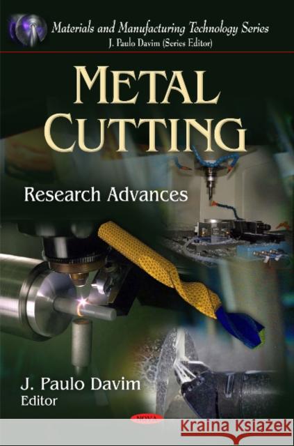 Metal Cutting: Research Advances J Paulo Davim 9781608762071 Nova Science Publishers Inc - książka