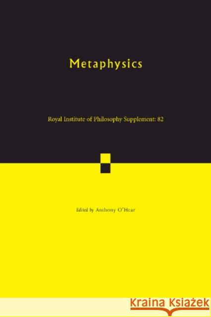 Metaphysics Anthony O'Hear 9781108740623 Cambridge University Press - książka