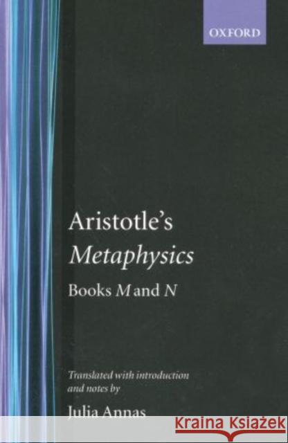 Metaphysics: Books M and N Aristotle 9780198721338 Oxford University Press - książka
