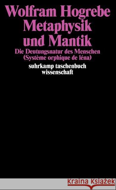 Metaphysik und Mantik Hogrebe, Wolfram 9783518286395 Suhrkamp - książka