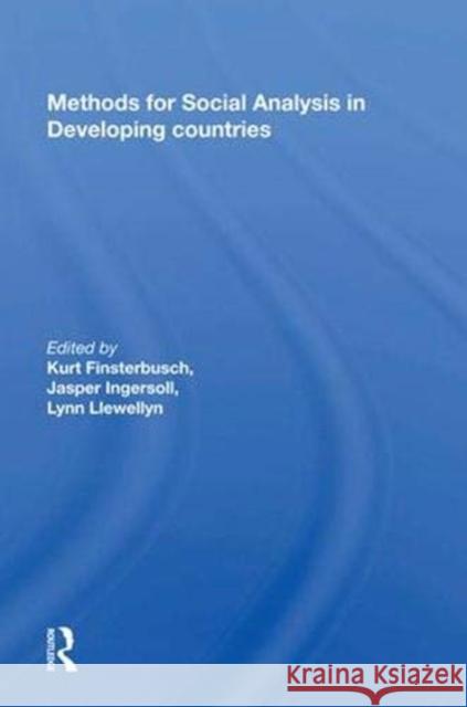 Methods for Social Analysis in Developing Countries Kurt Finsterbusch   9780367013370 Routledge - książka