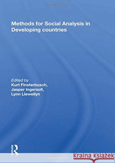 Methods for Social Analysis in Developing Countries Kurt Finsterbusch 9780367163242 Routledge - książka