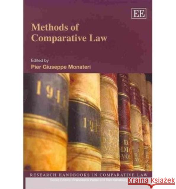Methods of Comparative Law Pier Giuseppe Monateri   9781781006535 Edward Elgar Publishing Ltd - książka