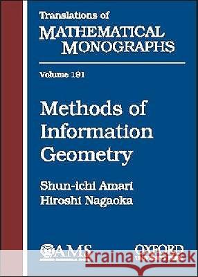 Methods of Information Geometry  9780821843024 AMERICAN MATHEMATICAL SOCIETY - książka