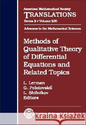Methods of Qualitative Theory of Differential Equations and Related Topics  9780821826638 AMERICAN MATHEMATICAL SOCIETY - książka