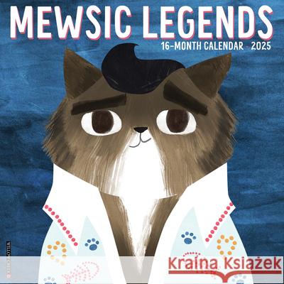 Mewsic Legends 2025 12 X 12 Wall Calendar Angie Rozelaar 9781549243875 Willow Creek Press Calendars - książka