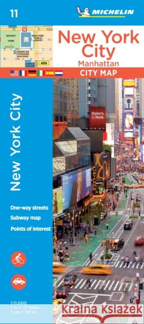 Michelin New York City Manhattan Map 11  9782067228870 Michelin Travel Publications - książka