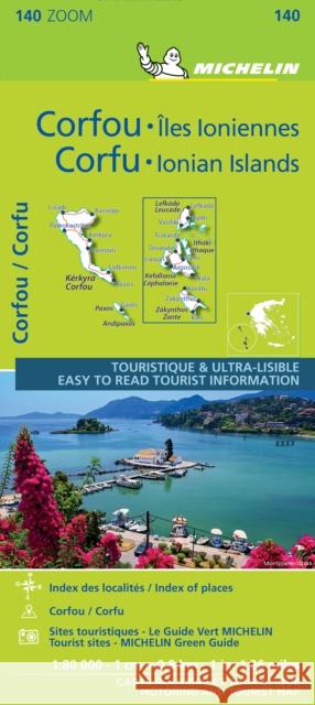Michelin Zoom Corfu and the Ionian Islands Map 140: Greece  9782067248144 Michelin Travel Publications - książka