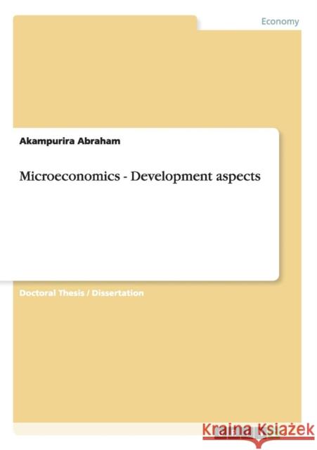Microeconomics - Development aspects Akampurira Abraham 9783656375838 Grin Verlag - książka