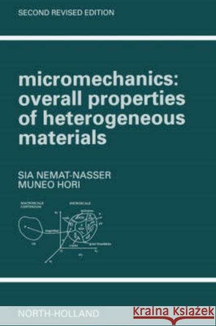 Micromechanics: Overall Properties of Heterogeneous Materials Sia Nemat-Nasser Muneo Hori 9780444500847 North-Holland - książka