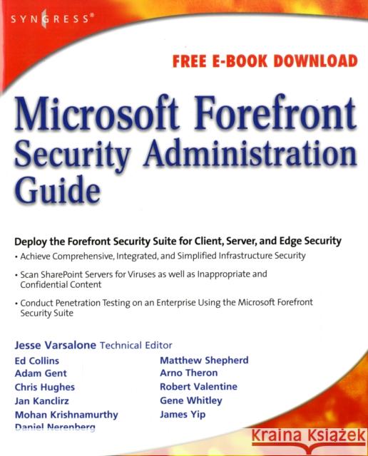 Microsoft Forefront Security Administration Guide  Varsalone 9781597492447  - książka