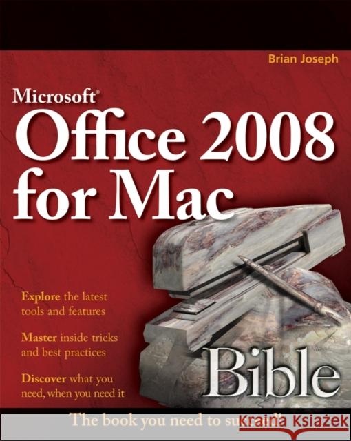 Microsoft Office 2008 for Mac Bible David Rivers 9780470383155 John Wiley & Sons - książka