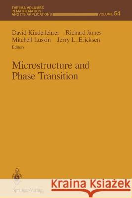 Microstructure and Phase Transition David Kinderlehrer Richard James Mitchell Luskin 9781461383628 Springer - książka